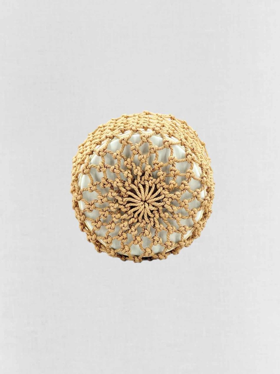 Pre - loved STAUD Moreau White & Brown Top Handle at Reems Closet