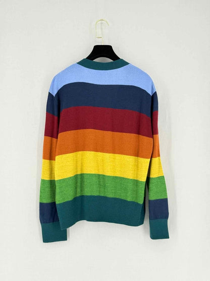 Pre - loved STAUD Multicolor Striped Size Large Cardigan at Reems Closet