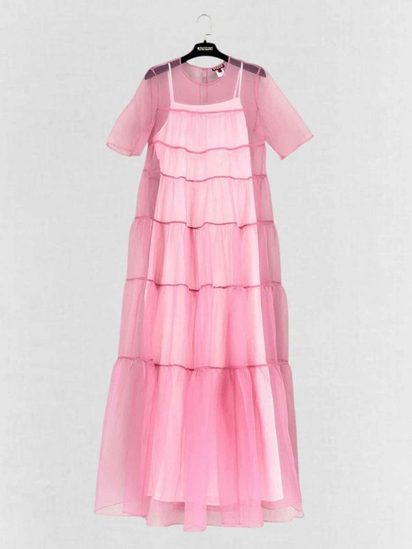 Pre - loved STAUD Pink Size Small Long Dress at Reems Closet