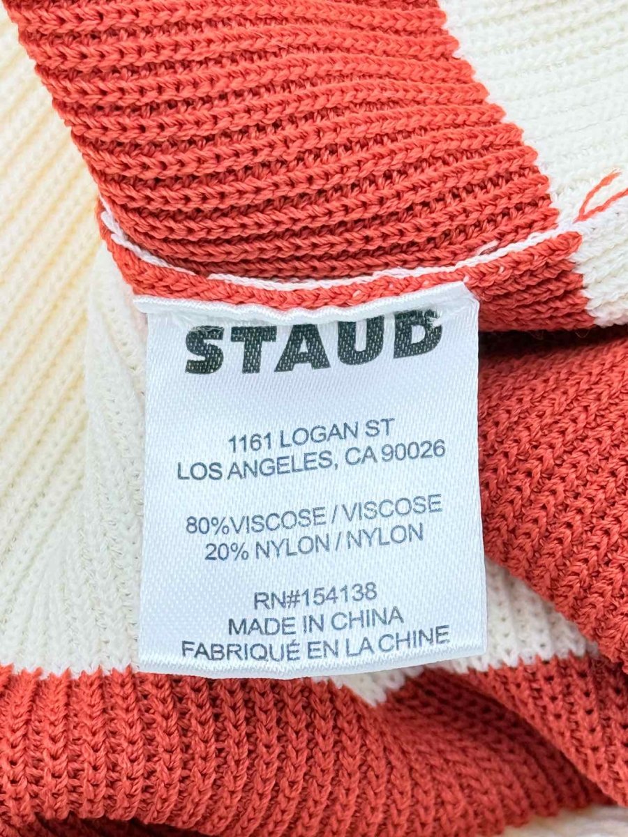 Pre - loved STAUD Red & Beige Striped Size Medium Long Skirt at Reems Closet