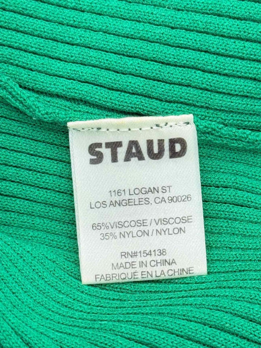 Pre-loved STAUD Shoko Green Multicolor Size Medium Midi Dress at Reems Closet