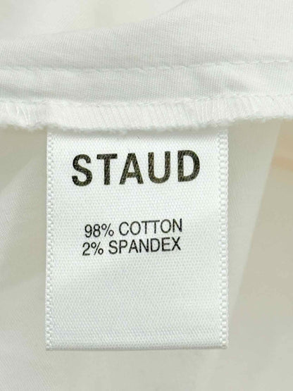 Pre - loved STAUD Vincent White Size Medium Midi Dress at Reems Closet