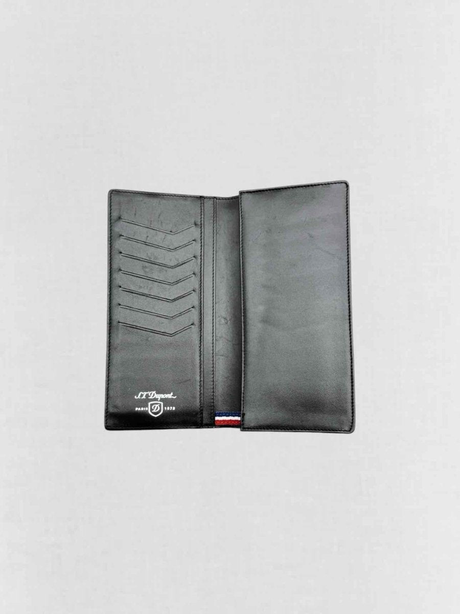 Pre - loved ST.DUPONT Men's Black Weave Continental Wallet at Reems Closet
