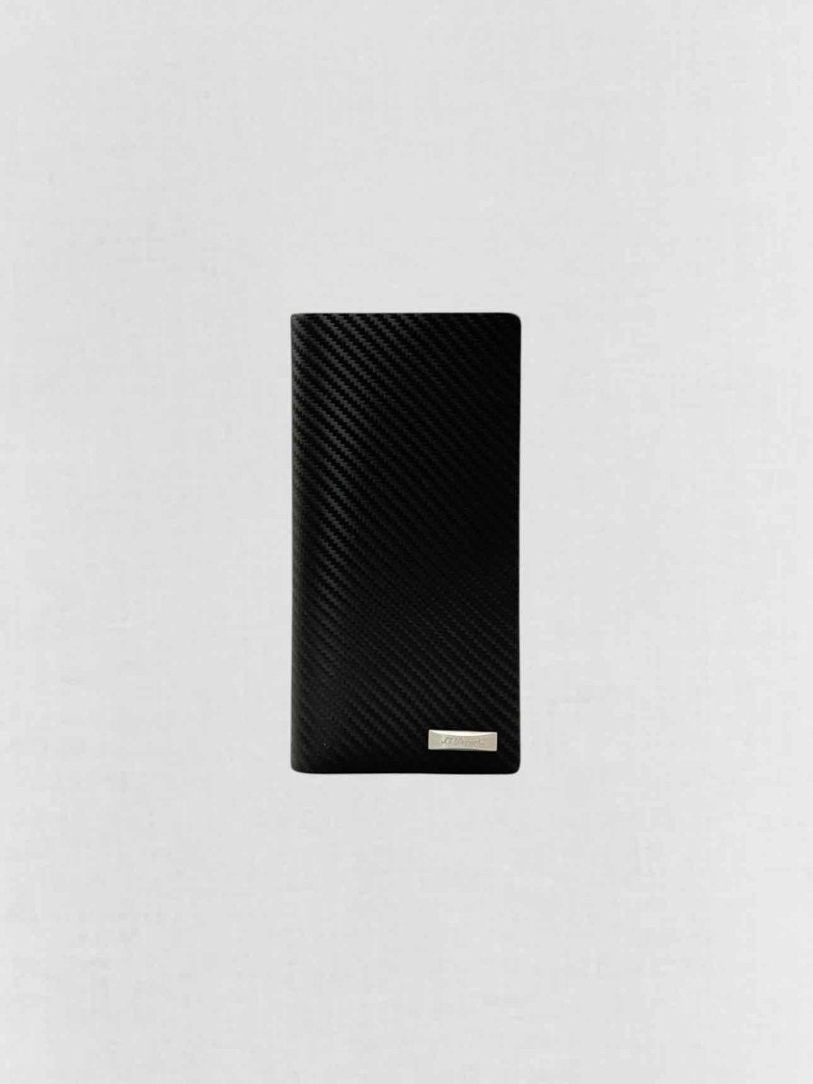 Pre - loved ST.DUPONT Men's Black Weave Continental Wallet at Reems Closet