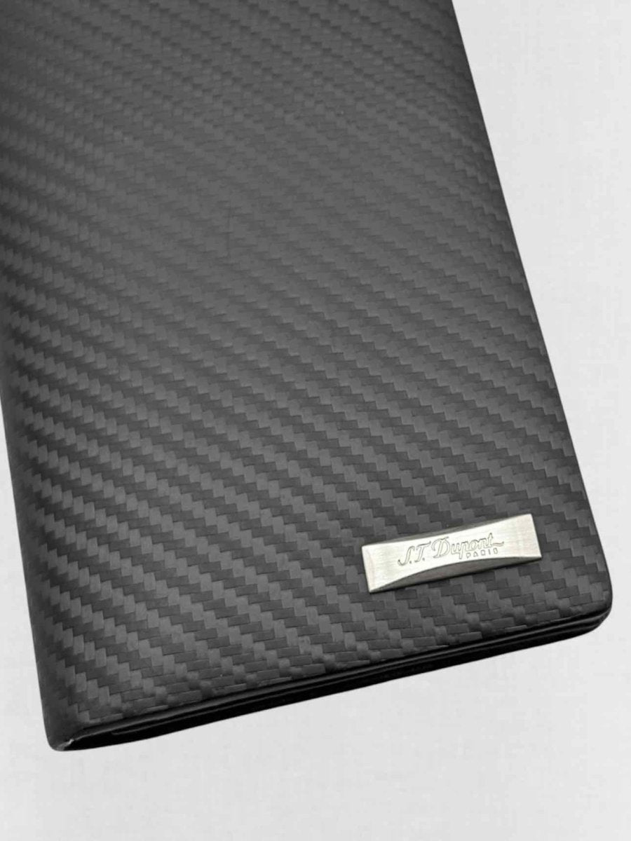 Pre - loved ST.DUPONT Men's Black Weave Continental Wallet at Reems Closet