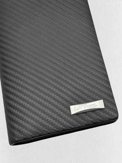 Pre - loved ST.DUPONT Men's Black Weave Continental Wallet at Reems Closet