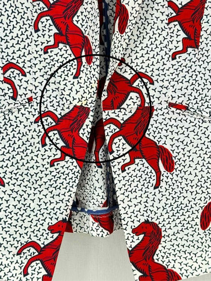 Pre - loved STELLA JEAN Open Front Horse Print Size US 4 Blazer at Reems Closet