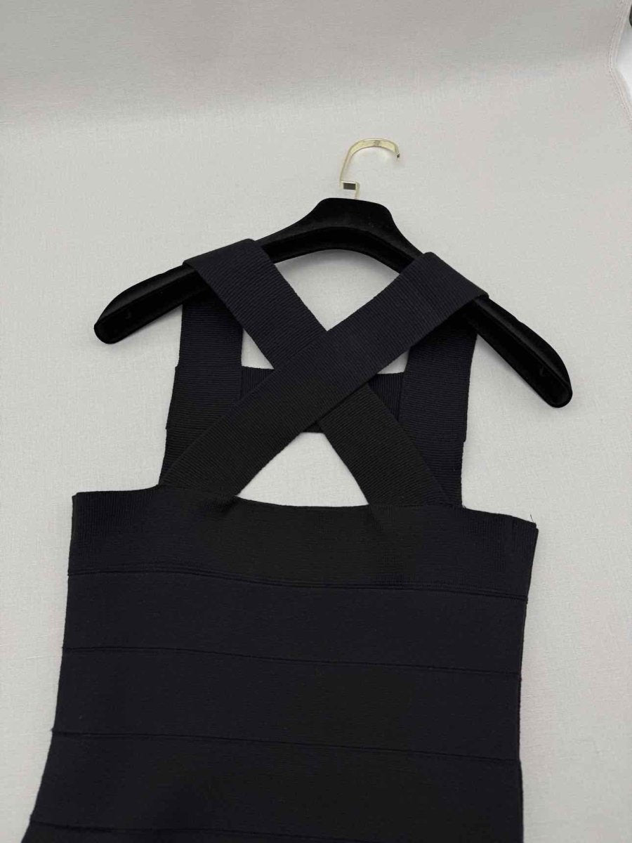Pre-loved STELLA MCCARTNEY Bandage Black Size US 6 Midi Dress at Reems Closet