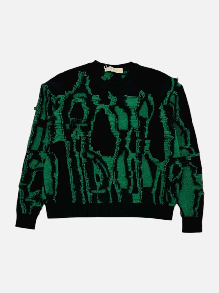 Pre - loved STELLA MCCARTNEY Black & Green Size US 10 Jumper at Reems Closet