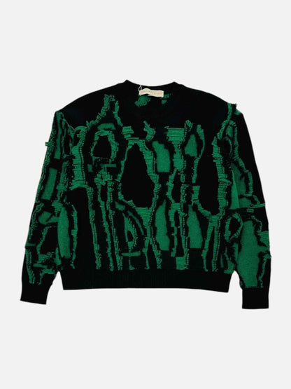 Pre - loved STELLA MCCARTNEY Black & Green Size US 10 Jumper at Reems Closet