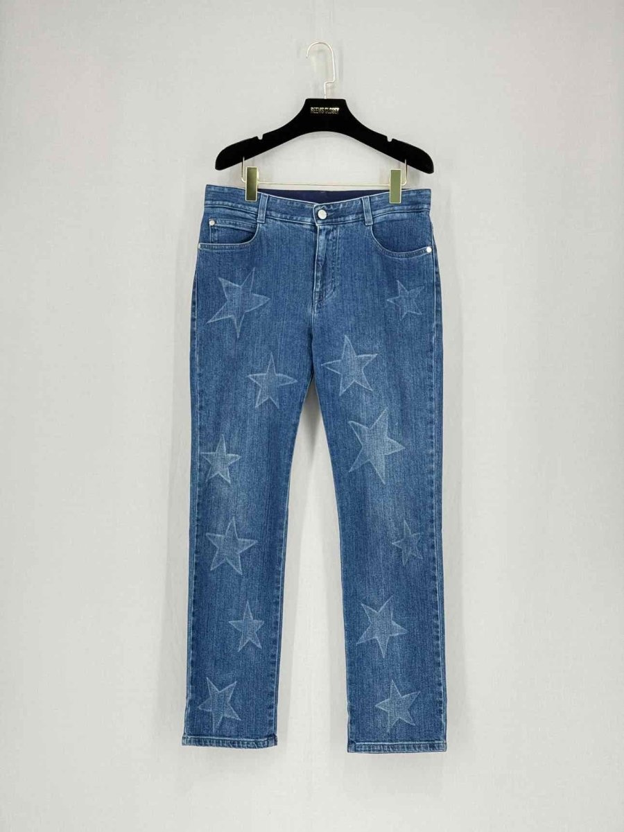 Pre - loved STELLA MCCARTNEY Blue Star Print Size 28 Jeans at Reems Closet