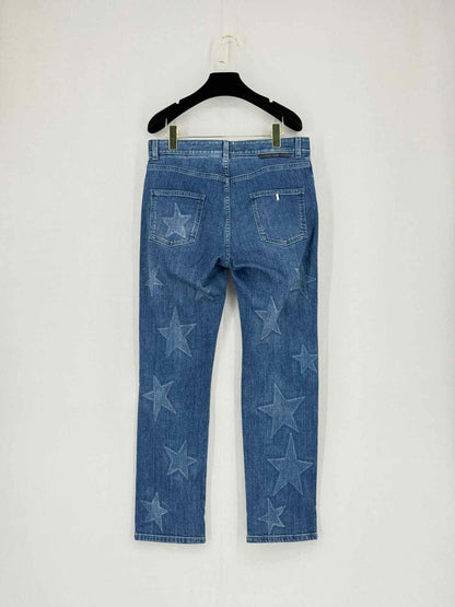 Pre - loved STELLA MCCARTNEY Blue Star Print Size 28 Jeans at Reems Closet