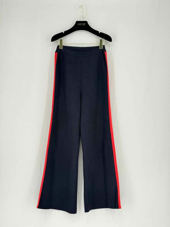 Pre - loved STELLA MCCARTNEY Blue w/ Red Side Stripe Pants US6 at Reems Closet