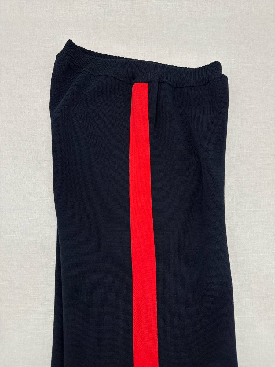 Pre - loved STELLA MCCARTNEY Blue w/ Red Side Stripe Pants US6 at Reems Closet