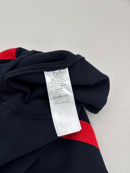 Pre - loved STELLA MCCARTNEY Blue w/ Red Side Stripe Pants US6 at Reems Closet