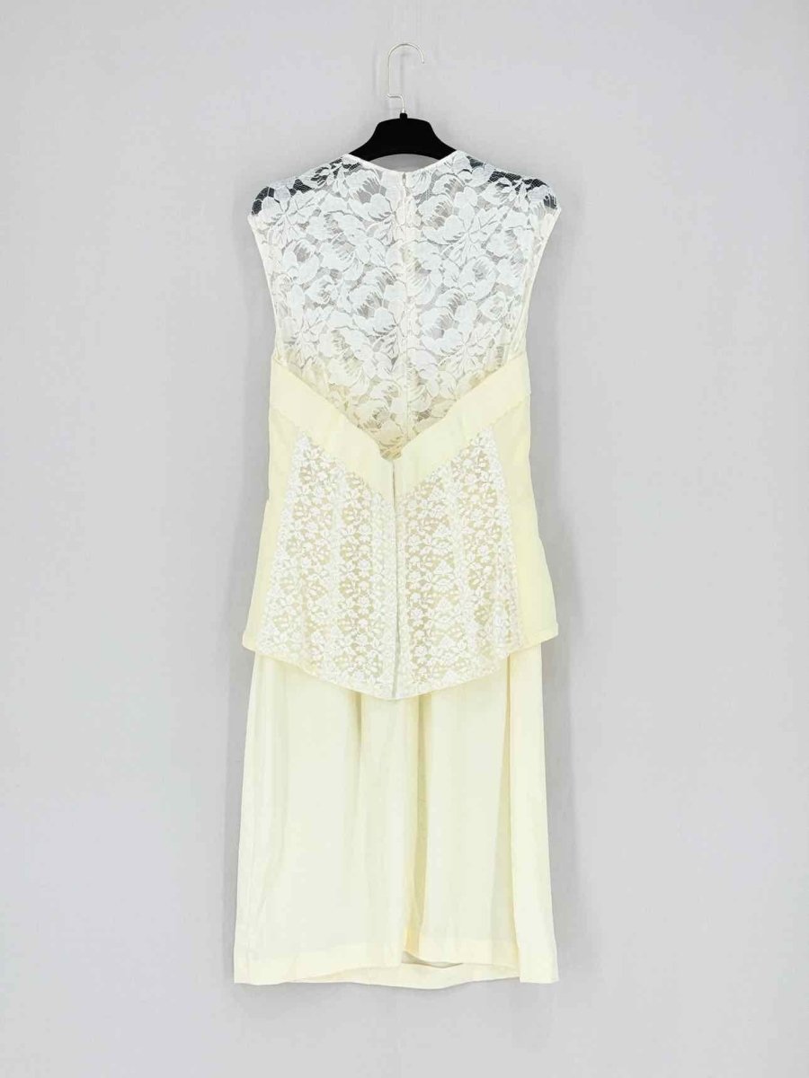 Pre - loved STELLA MCCARTNEY Cream Size US 8 Knee Length Dress at Reems Closet