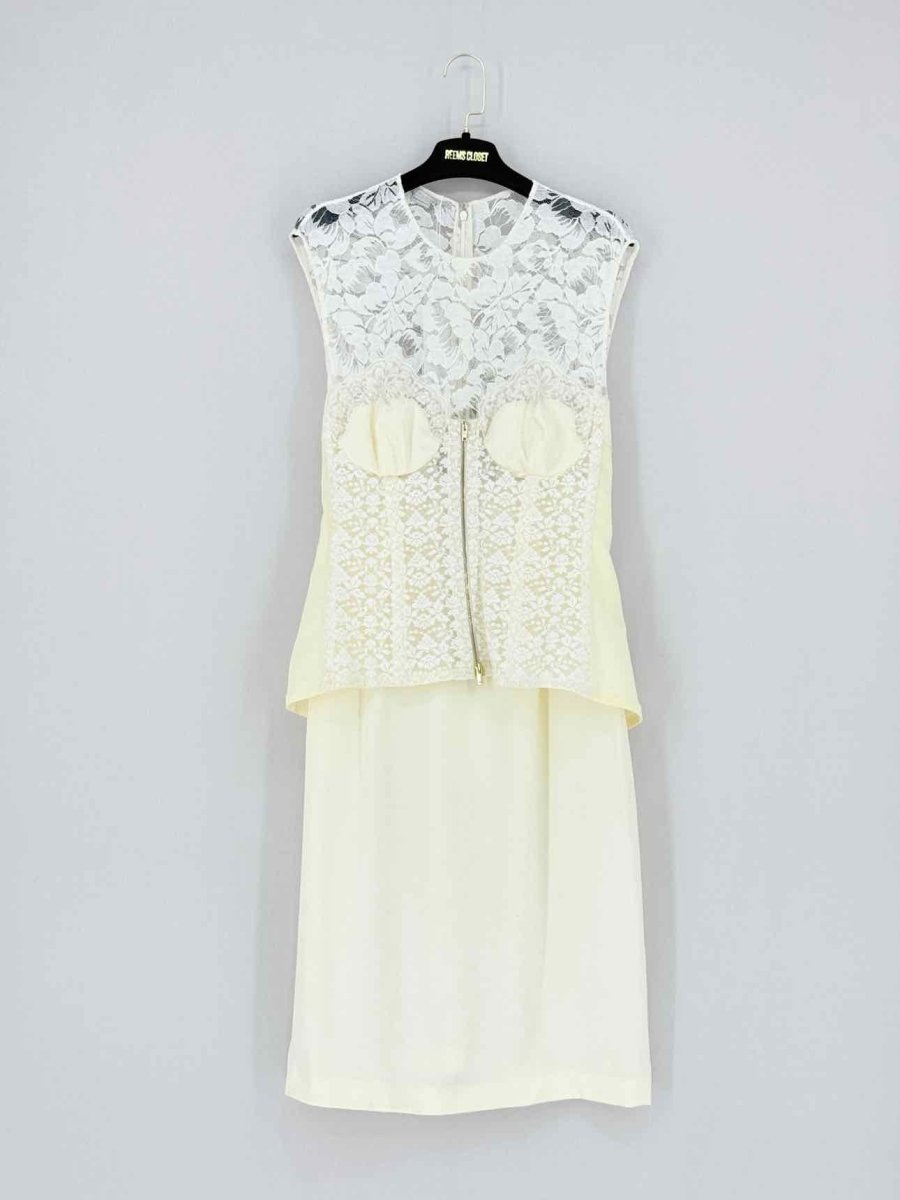 Pre - loved STELLA MCCARTNEY Cream Size US 8 Knee Length Dress at Reems Closet