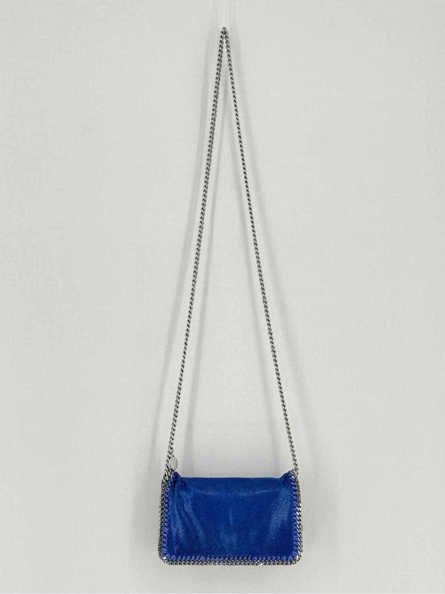 Pre - loved STELLA MCCARTNEY Falabella Flap Blue Crossbody at Reems Closet