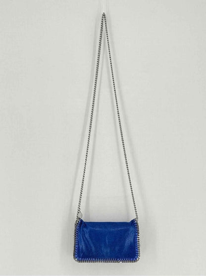 Pre - loved STELLA MCCARTNEY Falabella Flap Blue Crossbody at Reems Closet