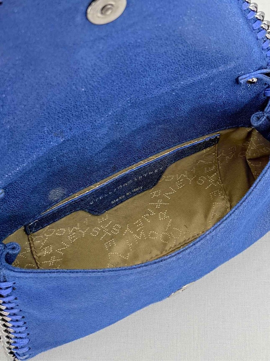 Pre - loved STELLA MCCARTNEY Falabella Flap Blue Crossbody at Reems Closet