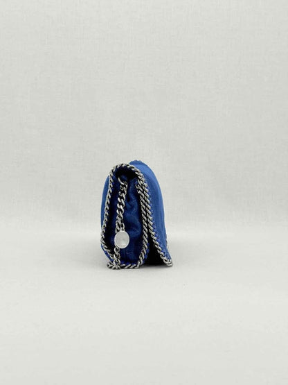 Pre - loved STELLA MCCARTNEY Falabella Flap Blue Crossbody at Reems Closet