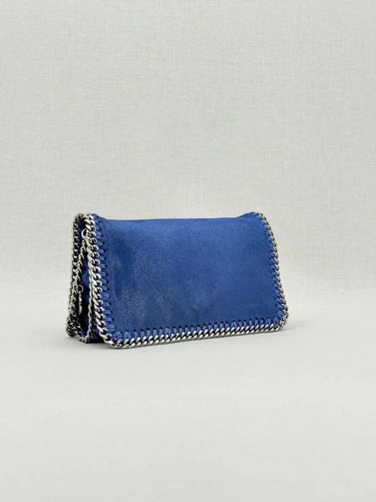 Pre - loved STELLA MCCARTNEY Falabella Flap Blue Crossbody at Reems Closet