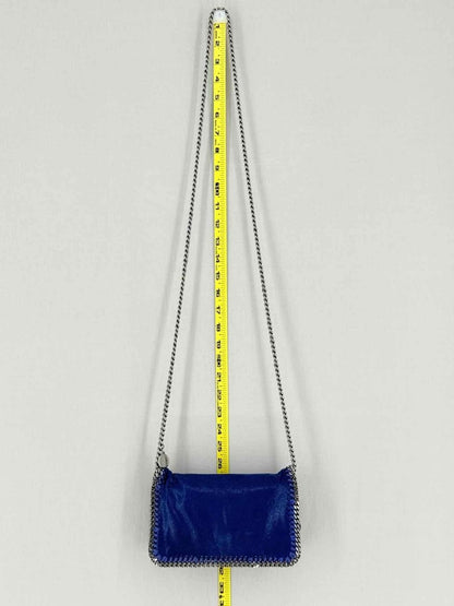 Pre - loved STELLA MCCARTNEY Falabella Flap Blue Crossbody at Reems Closet