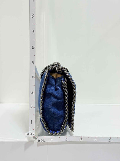 Pre - loved STELLA MCCARTNEY Falabella Flap Blue Crossbody at Reems Closet