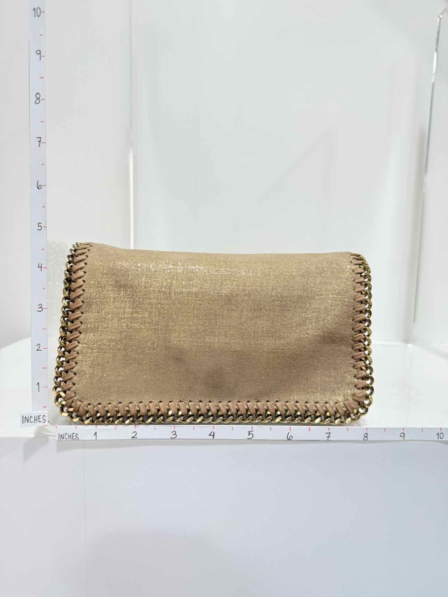 Pre - loved STELLA MCCARTNEY Falabella Flap Gold Crossbody at Reems Closet