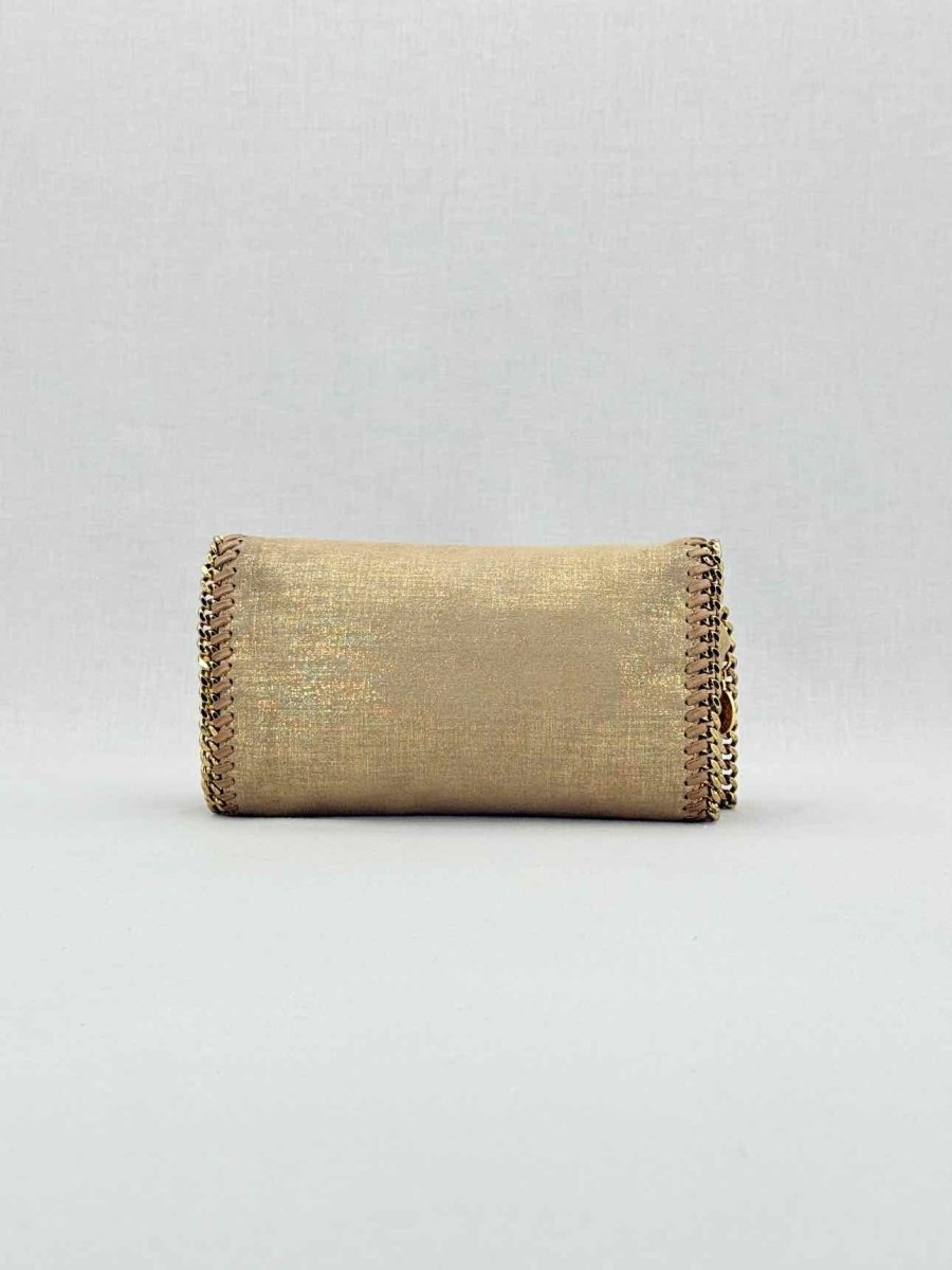 Pre - loved STELLA MCCARTNEY Falabella Flap Gold Crossbody at Reems Closet