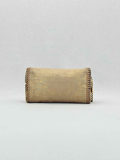 Pre - loved STELLA MCCARTNEY Falabella Flap Gold Crossbody at Reems Closet