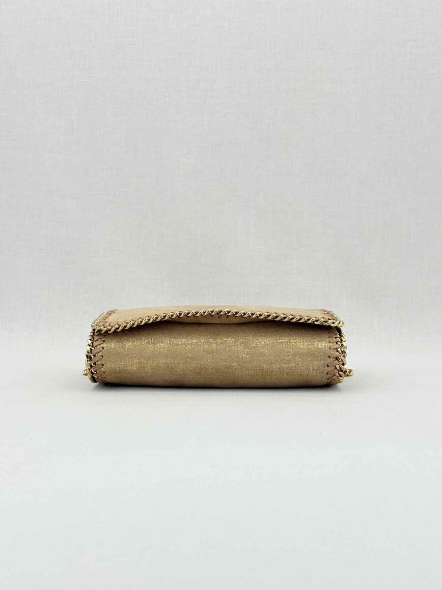 Pre - loved STELLA MCCARTNEY Falabella Flap Gold Crossbody at Reems Closet