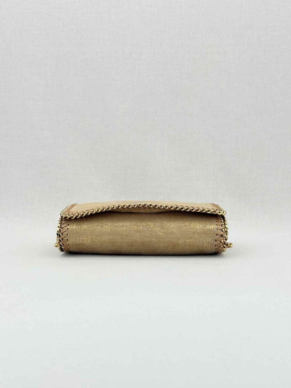 Pre - loved STELLA MCCARTNEY Falabella Flap Gold Crossbody at Reems Closet