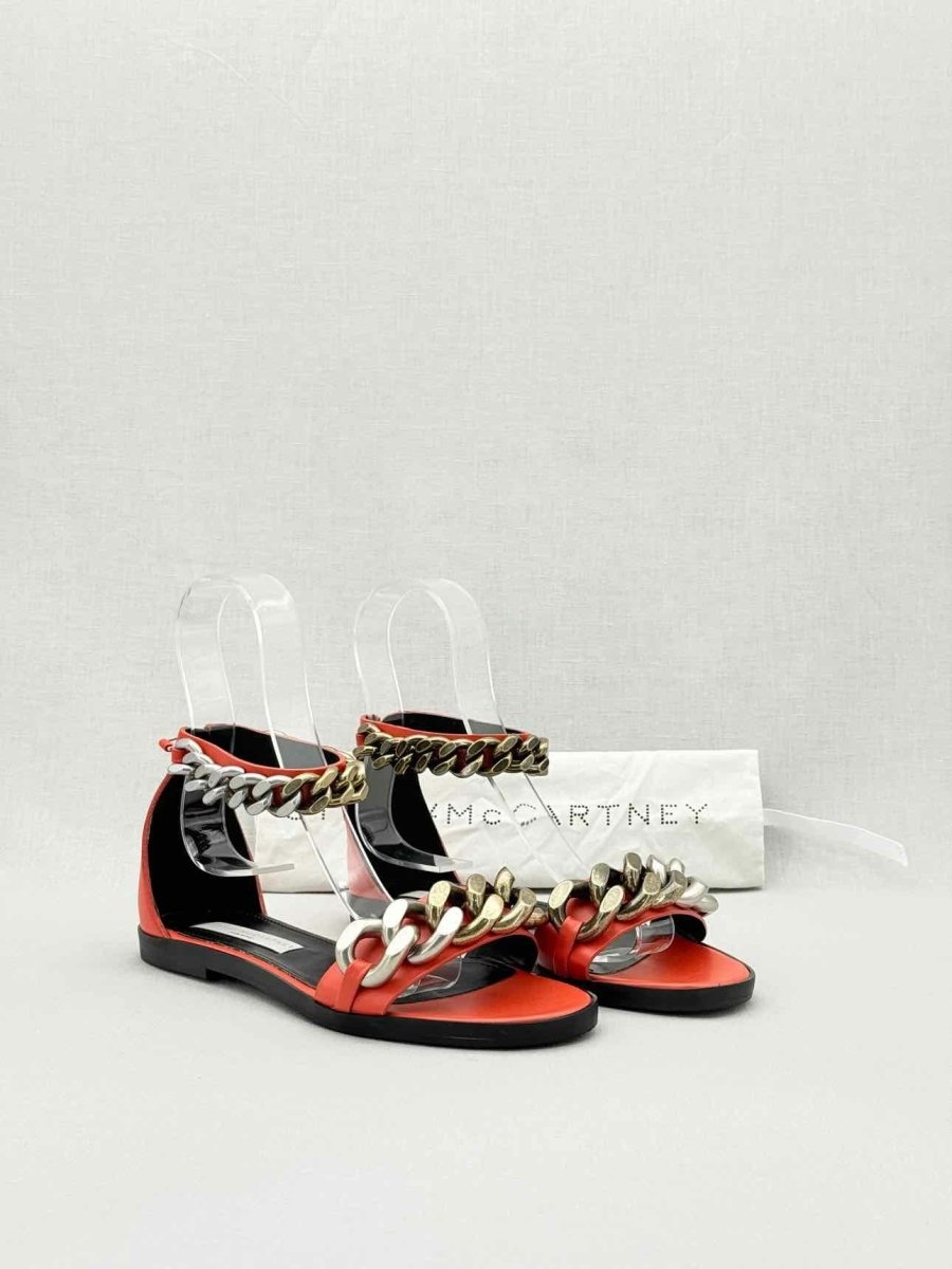 Pre - loved STELLA MCCARTNEY Falabella Orange Size EU 37 Sandals at Reems Closet
