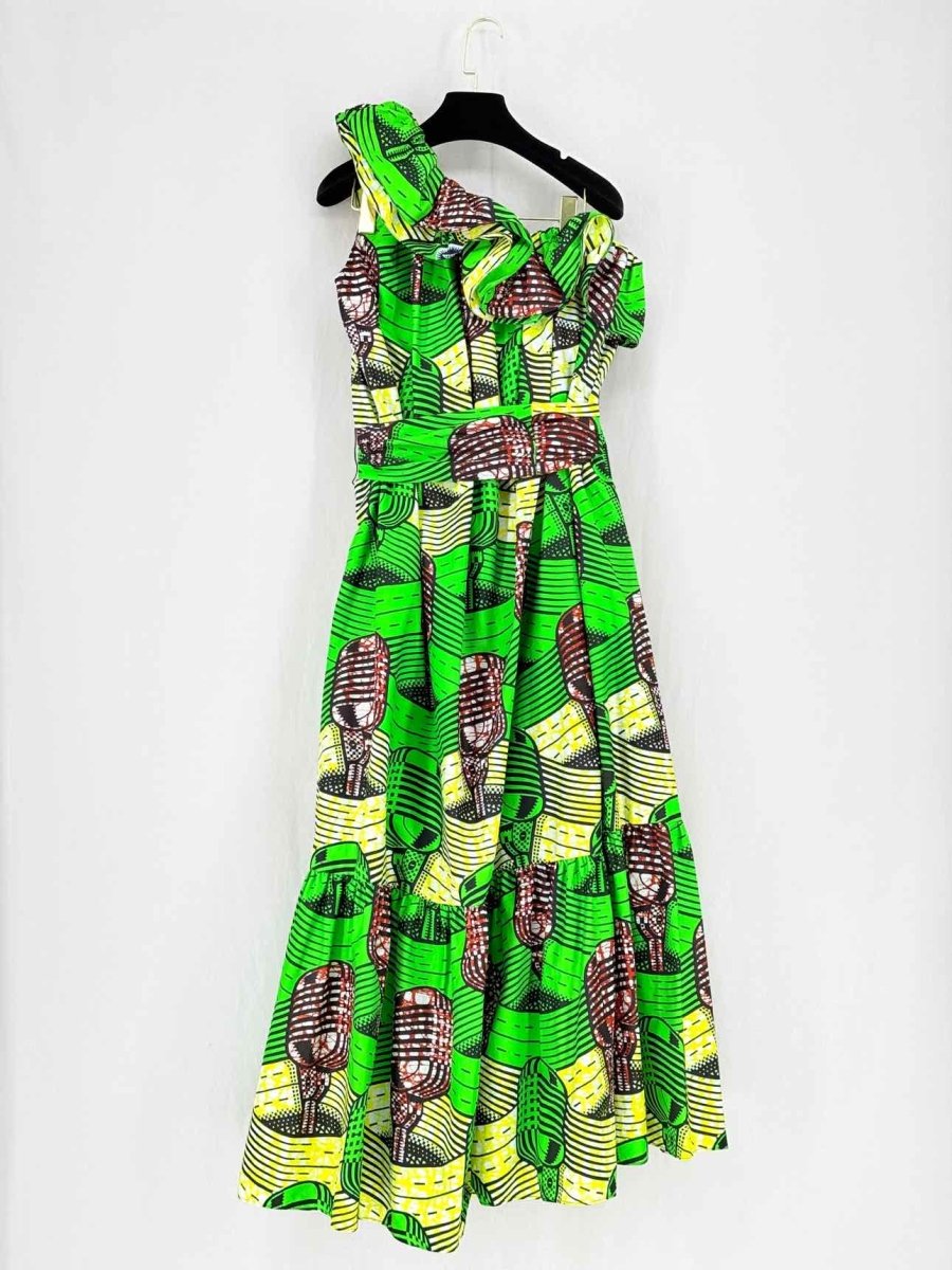 Pre - loved STELLA MCCARTNEY Green Multicolor Long Dress US4 at Reems Closet