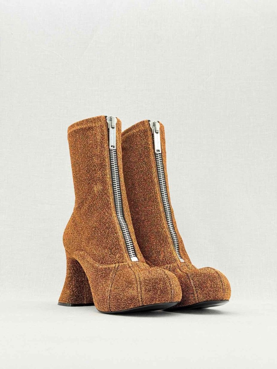 Pre - loved STELLA MCCARTNEY Groove Brown Size EU 39 Boots at Reems Closet