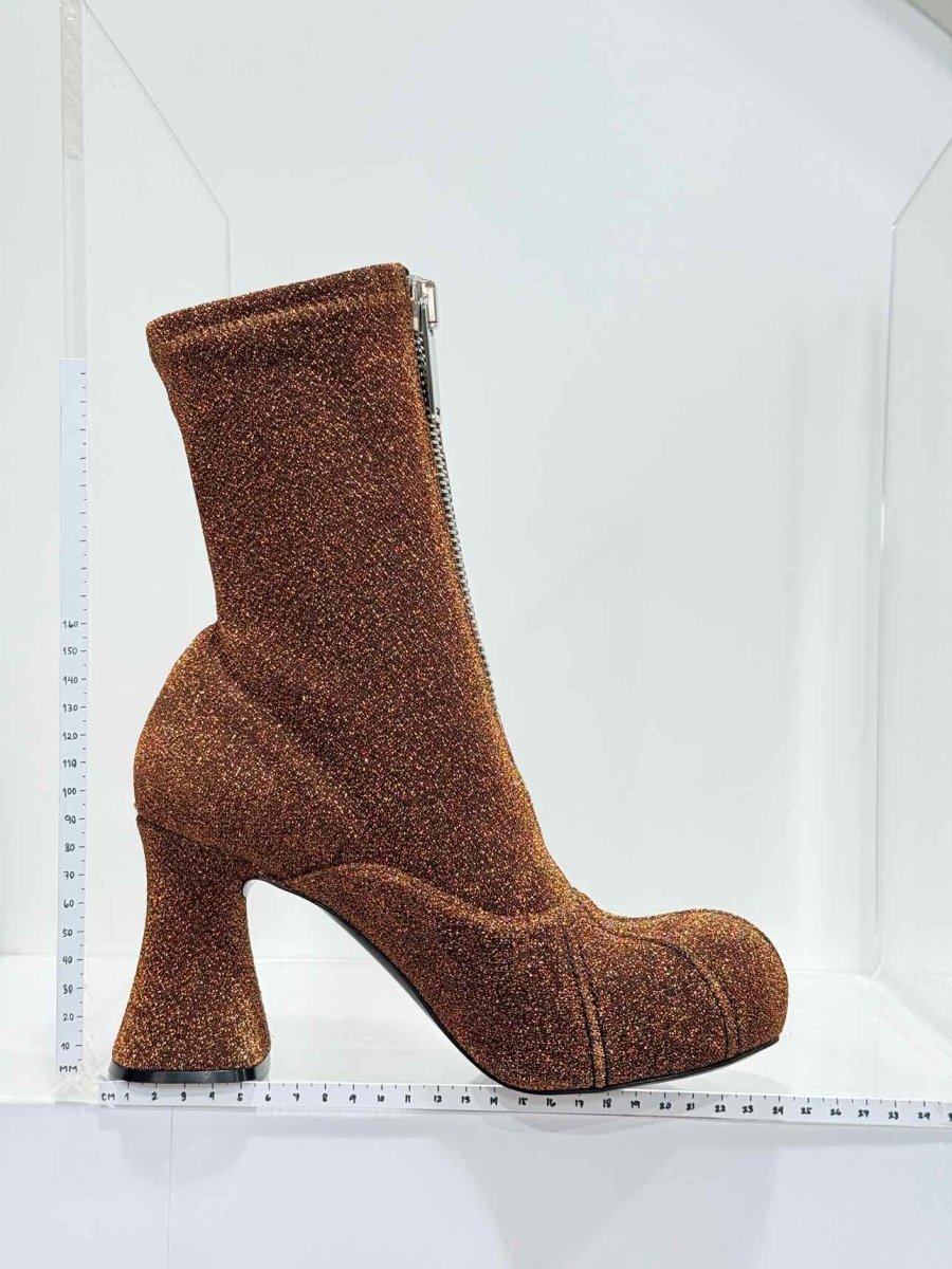 Pre - loved STELLA MCCARTNEY Groove Brown Size EU 39 Boots at Reems Closet