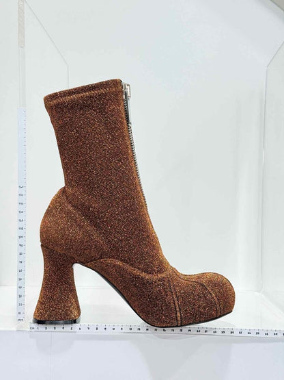 Pre - loved STELLA MCCARTNEY Groove Brown Size EU 39 Boots at Reems Closet