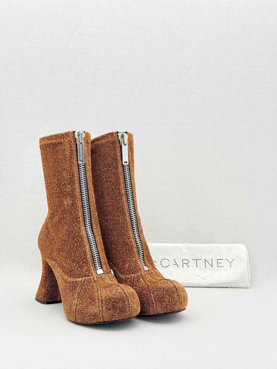 Pre - loved STELLA MCCARTNEY Groove Brown Size EU 39 Boots at Reems Closet