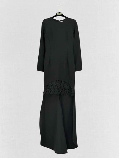 Pre - loved STELLA MCCARTNEY High Low Black Size US 4 Long Dress at Reems Closet