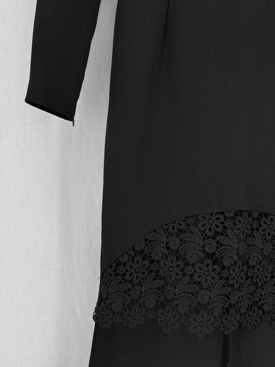 Pre - loved STELLA MCCARTNEY High Low Black Size US 4 Long Dress at Reems Closet