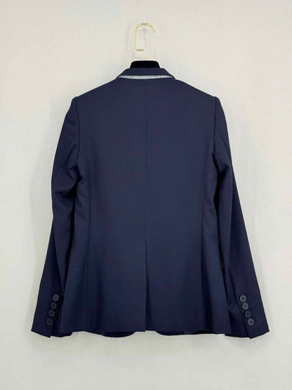 Pre - loved STELLA MCCARTNEY Navy Blue Size US 2 Jacket at Reems Closet