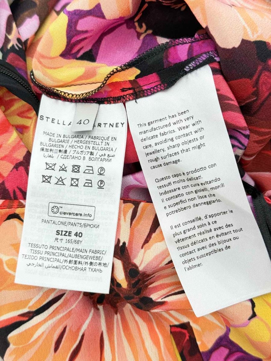 Pre - loved STELLA MCCARTNEY Red Multicolor Floral Size US 4 Pants at Reems Closet