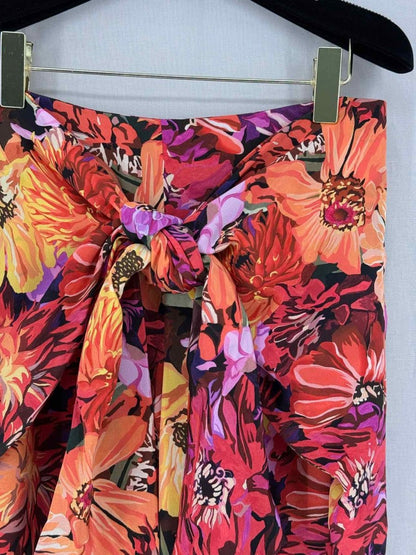 Pre - loved STELLA MCCARTNEY Red Multicolor Floral Size US 4 Pants at Reems Closet