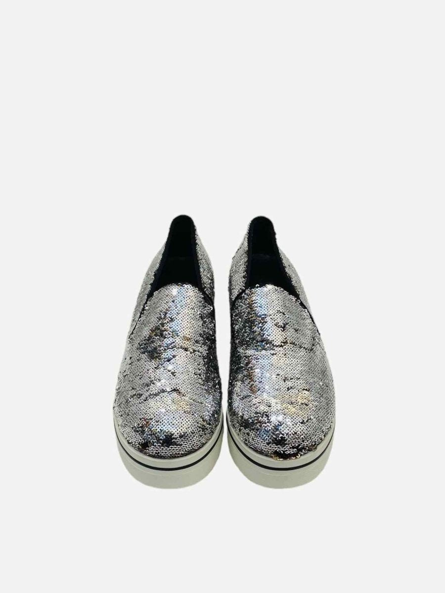 Pre - loved STELLA MCCARTNEY Silver Sneakers 40 at Reems Closet