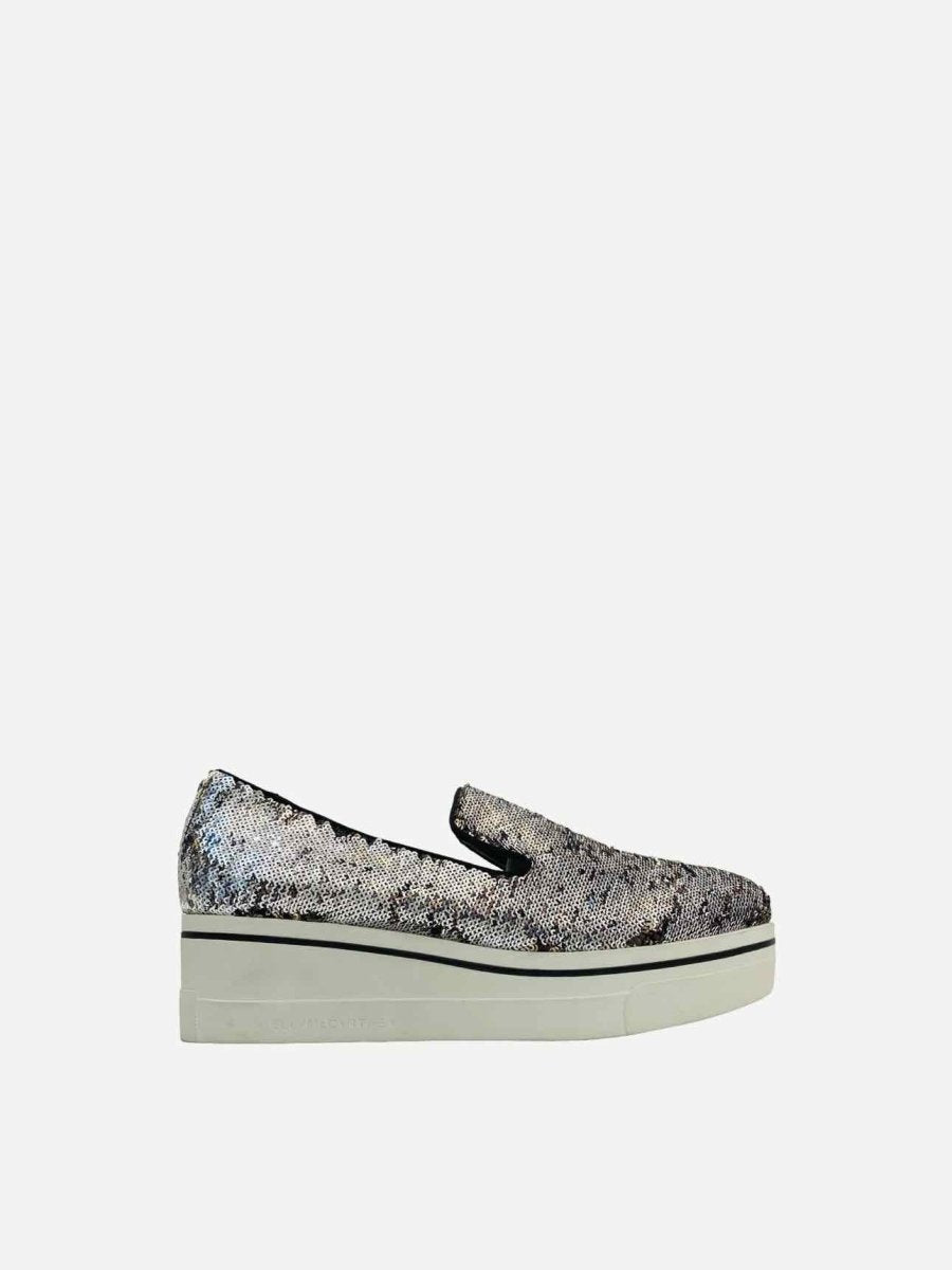 Pre - loved STELLA MCCARTNEY Silver Sneakers 40 at Reems Closet