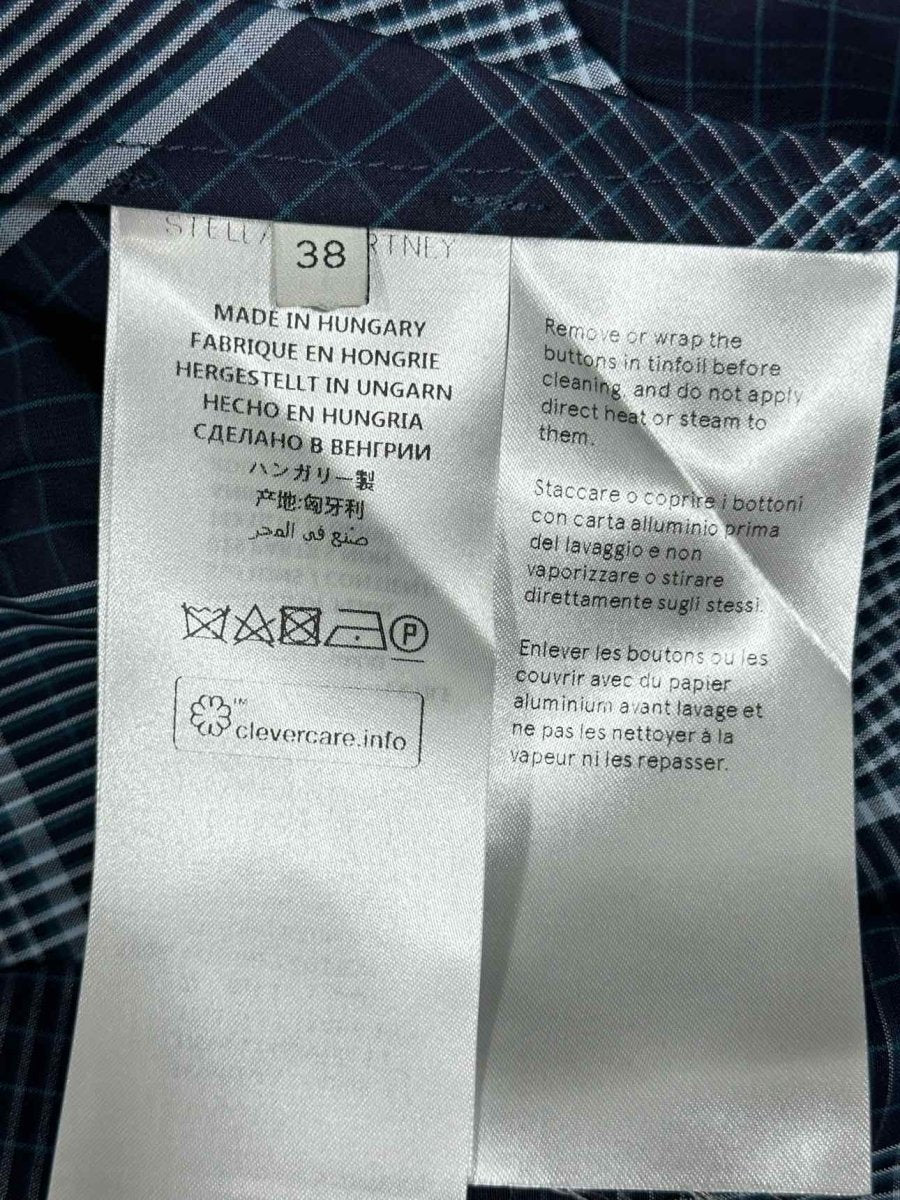 Pre - loved STELLA MCCARTNEY Sloane Blue & White Size US 2 Shirt at Reems Closet