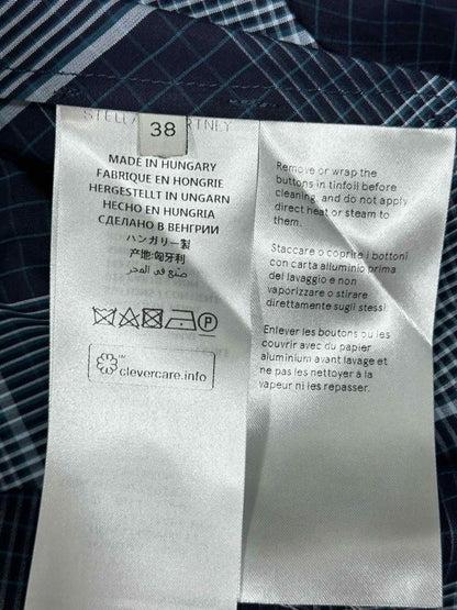 Pre - loved STELLA MCCARTNEY Sloane Blue & White Size US 2 Shirt at Reems Closet