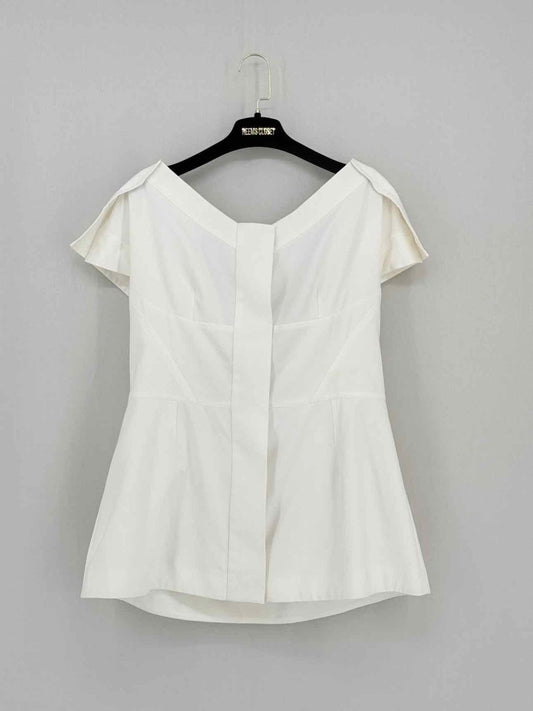 Pre - loved STELLA MCCARTNEY White Size US 14 Blouse at Reems Closet