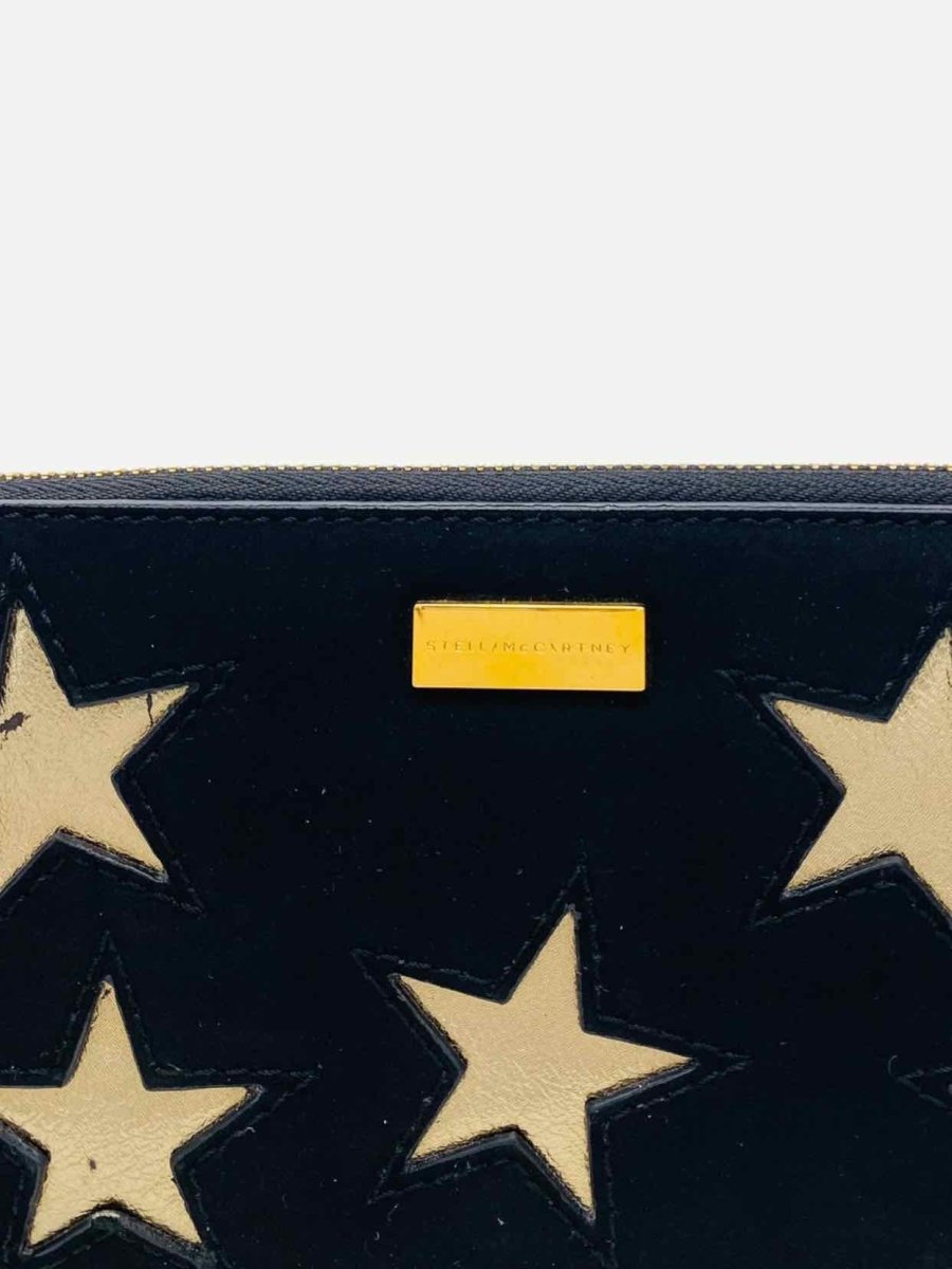 Pre - loved STELLA MCCARTNEY Zip Around Black Continental Wallet at Reems Closet